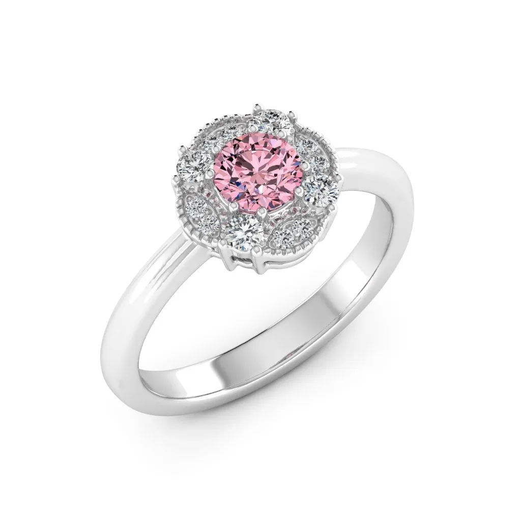 0.66 d.e.w cts Brittany Moissanite Ring