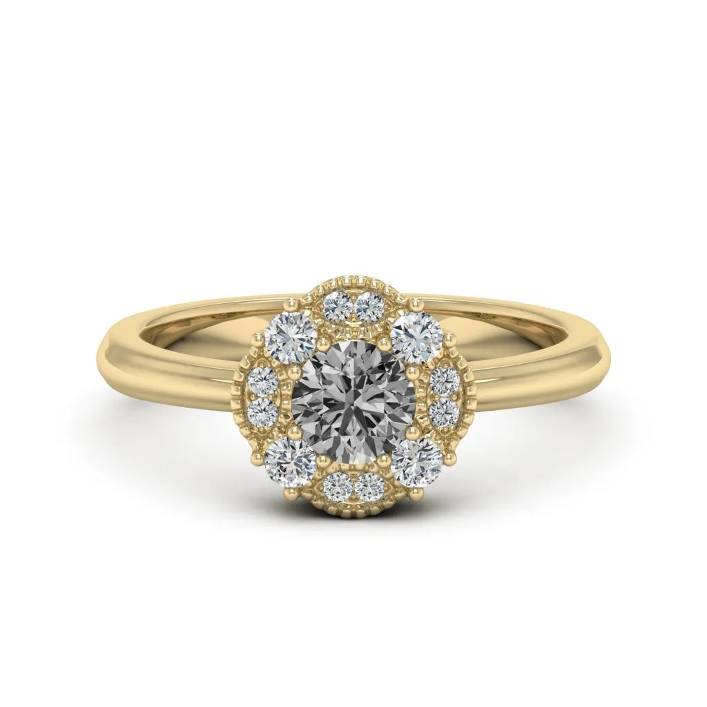 0.66 d.e.w cts Brittany Moissanite Ring