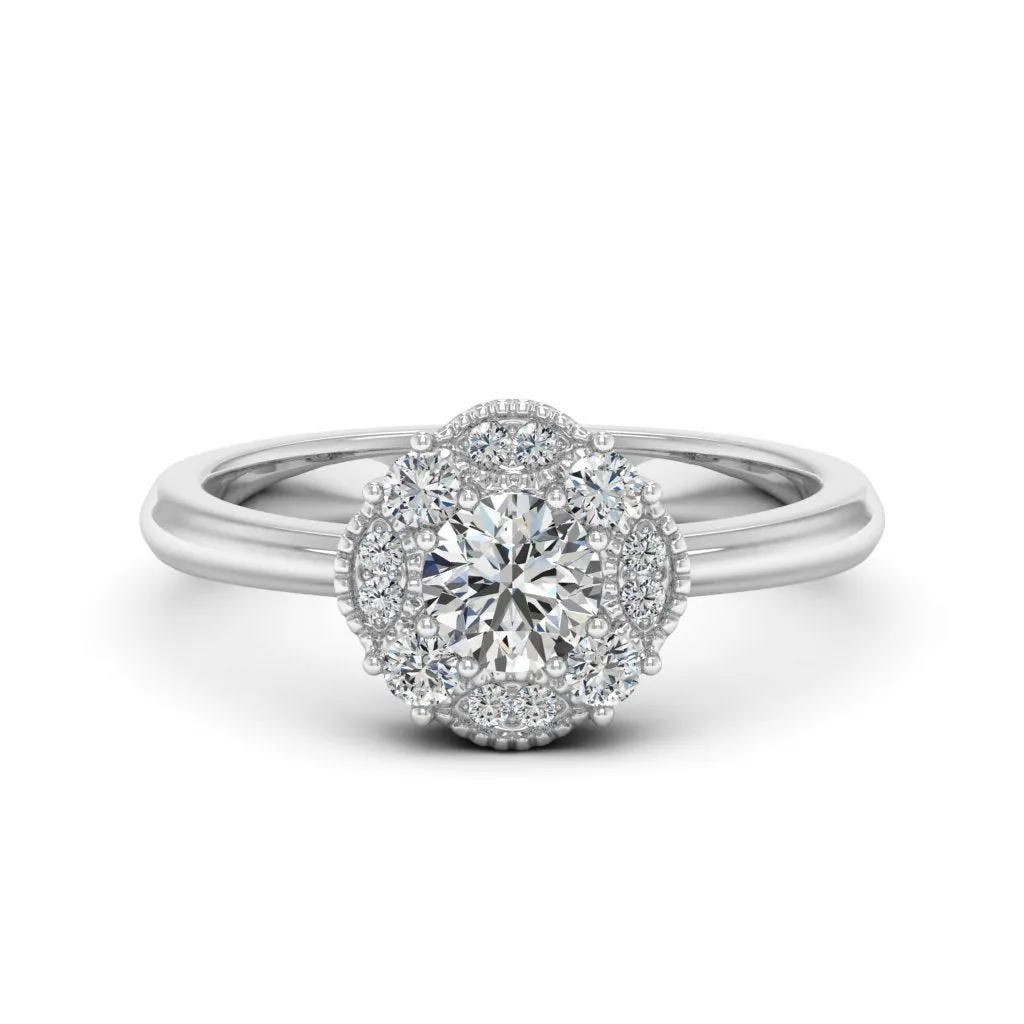 0.66 d.e.w cts Brittany Moissanite Ring