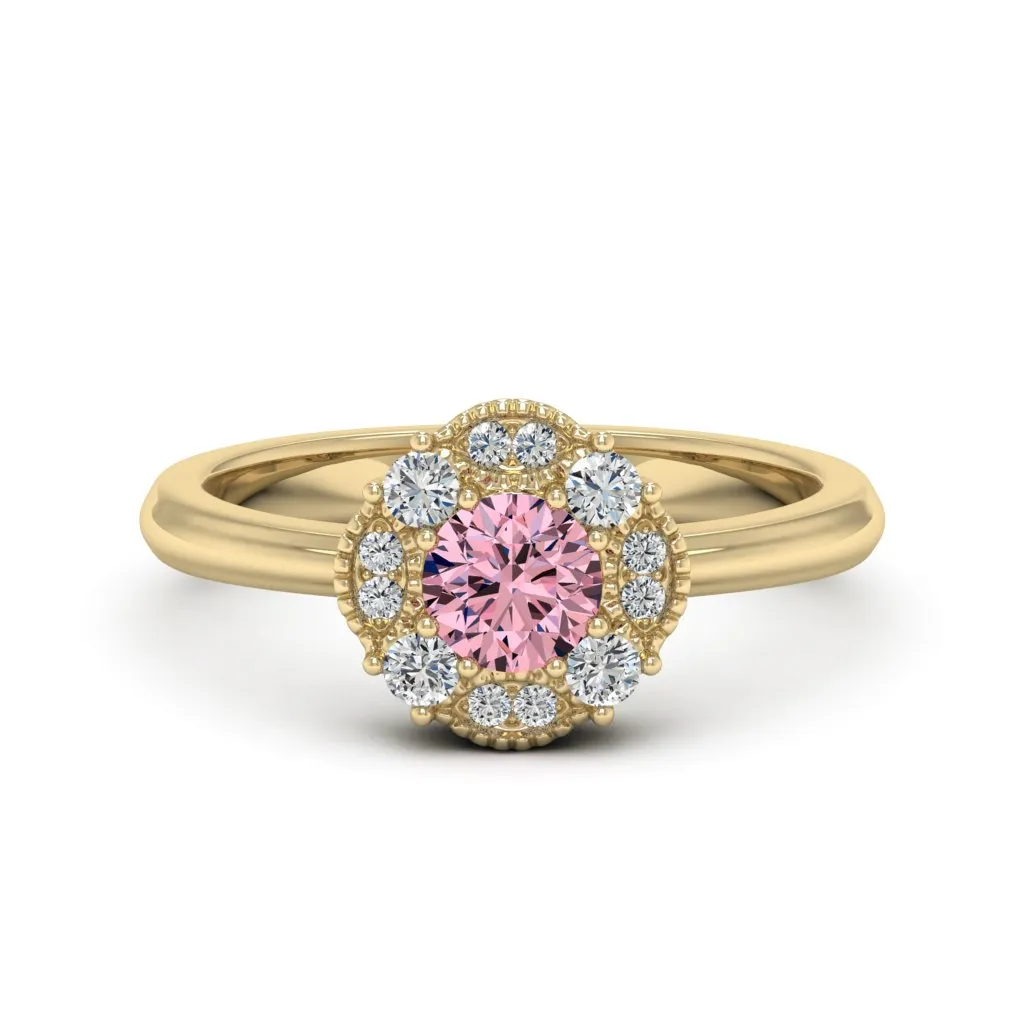 0.66 d.e.w cts Brittany Moissanite Ring