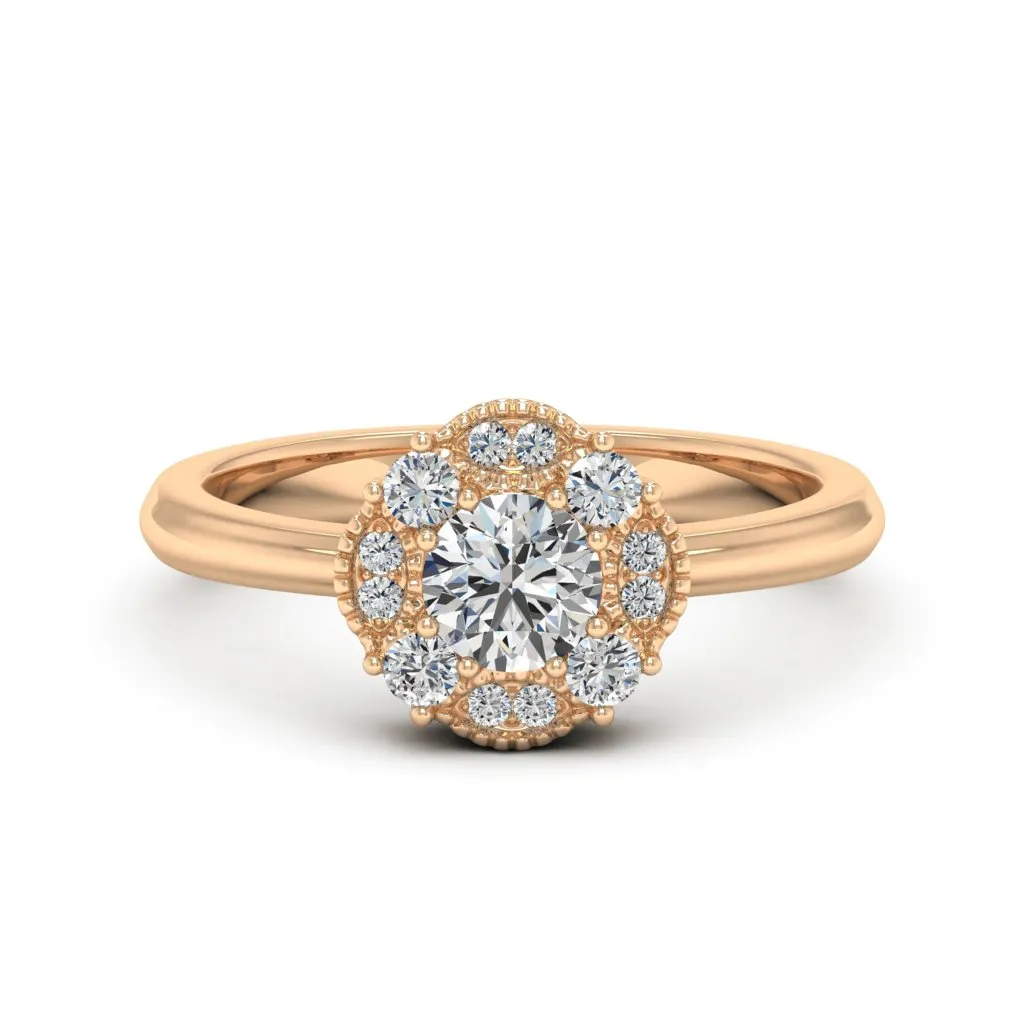 0.66 d.e.w cts Brittany Moissanite Ring