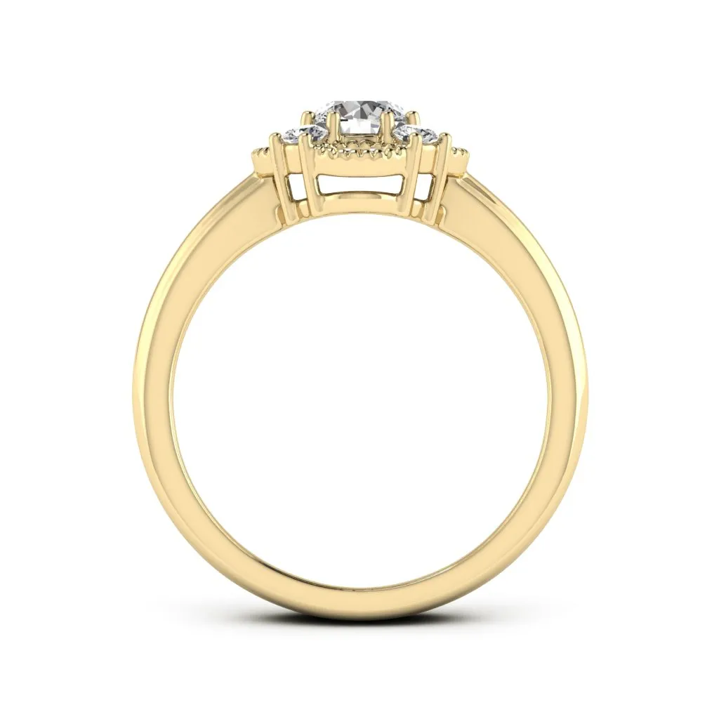 0.66 d.e.w cts Brittany Moissanite Ring