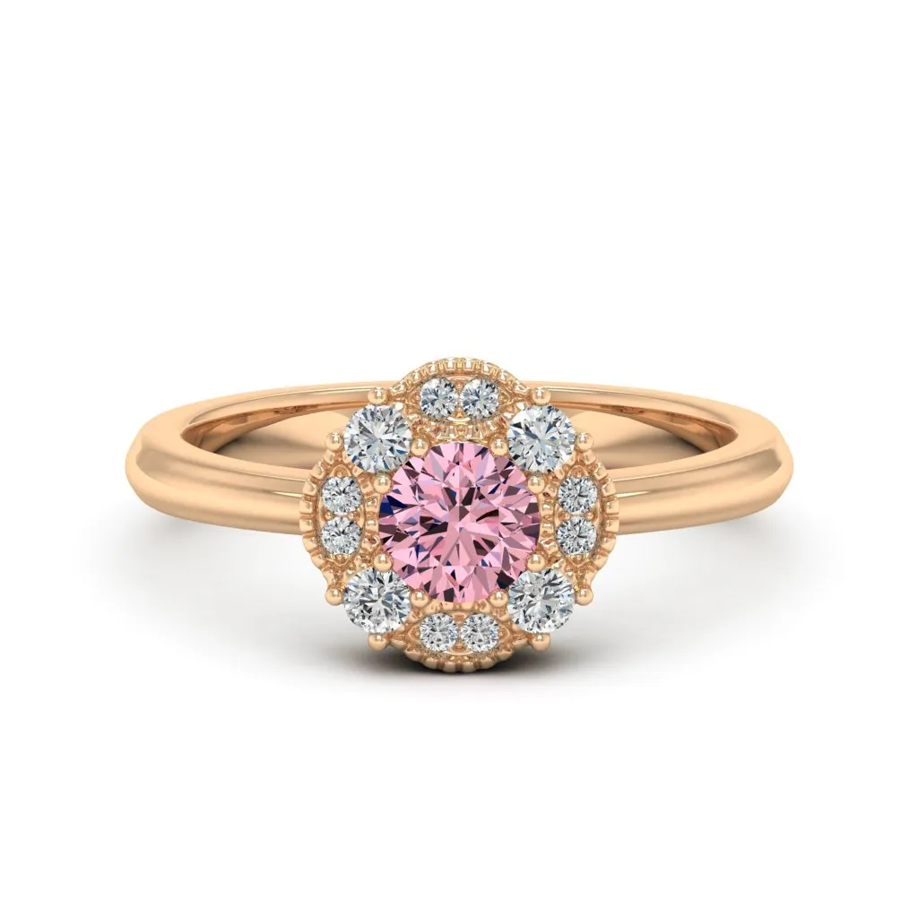 0.66 d.e.w cts Brittany Moissanite Ring