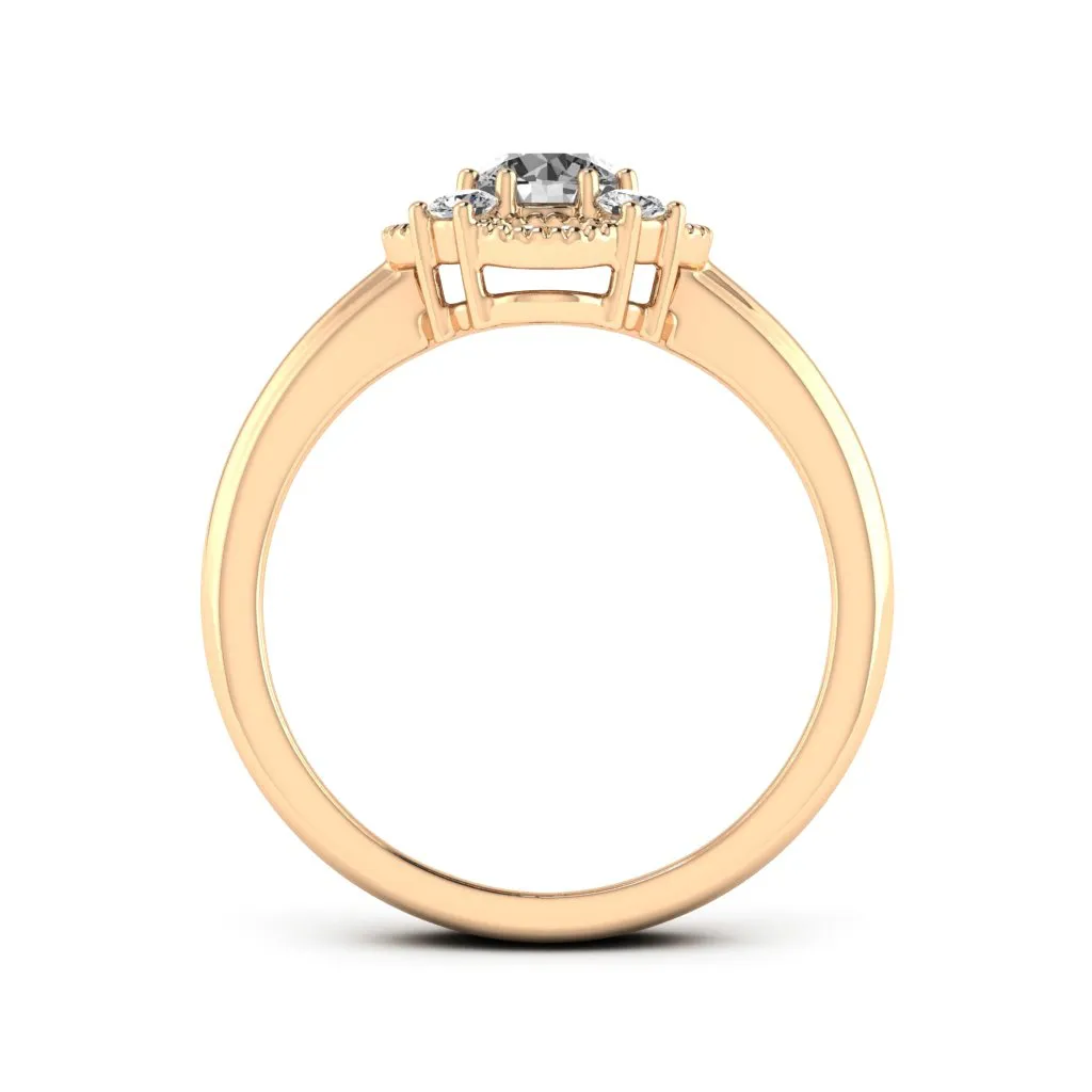0.66 d.e.w cts Brittany Moissanite Ring
