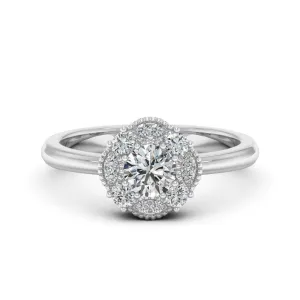 0.66 d.e.w cts Brittany Moissanite Ring