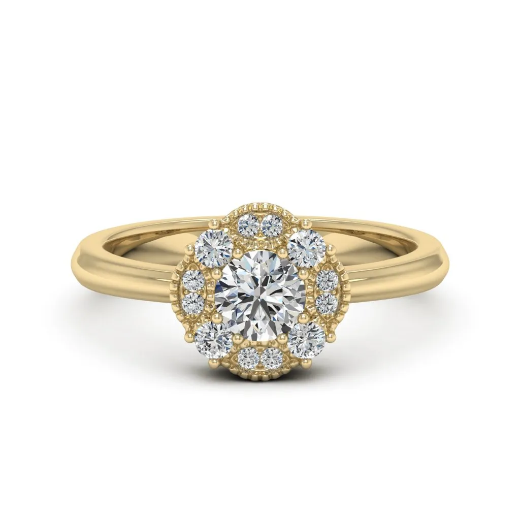 0.66 d.e.w cts Brittany Moissanite Ring