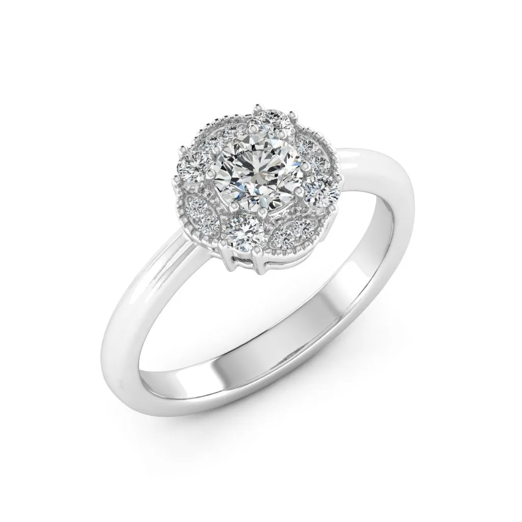 0.66 d.e.w cts Brittany Moissanite Ring