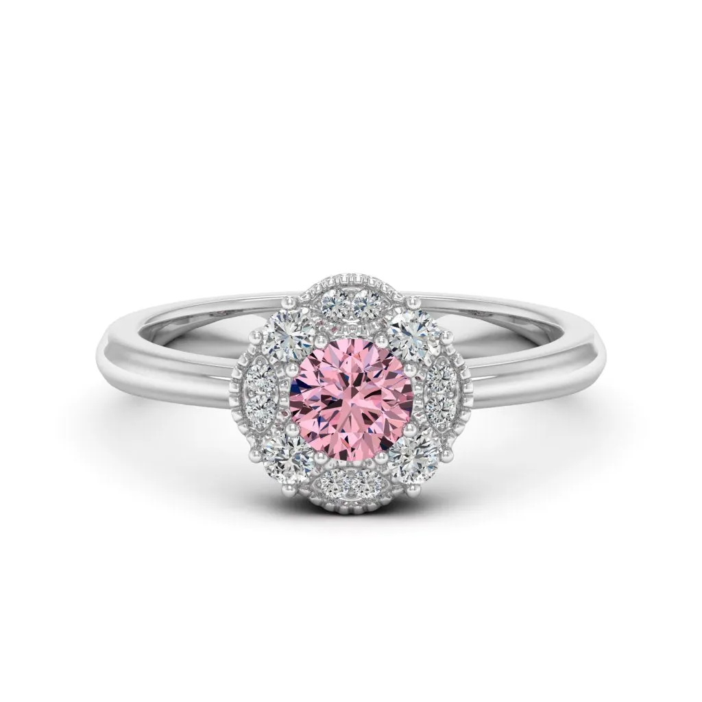0.66 d.e.w cts Brittany Moissanite Ring