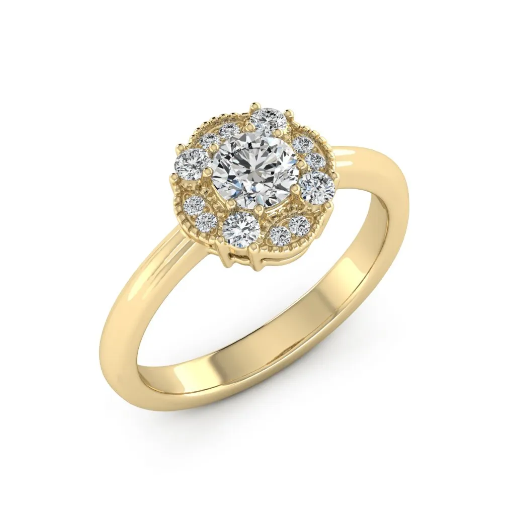 0.66 d.e.w cts Brittany Moissanite Ring