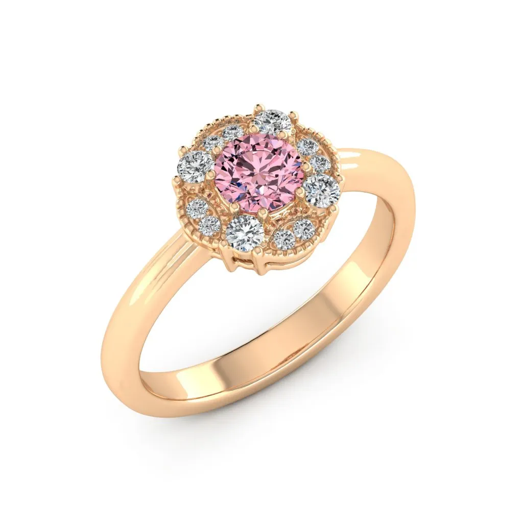0.66 d.e.w cts Brittany Moissanite Ring
