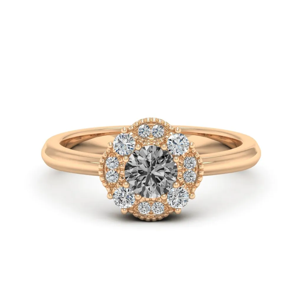 0.66 d.e.w cts Brittany Moissanite Ring