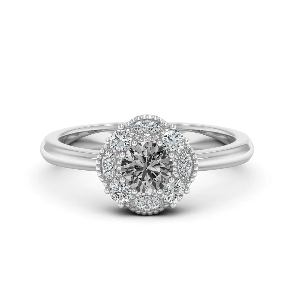 0.66 d.e.w cts Brittany Moissanite Ring