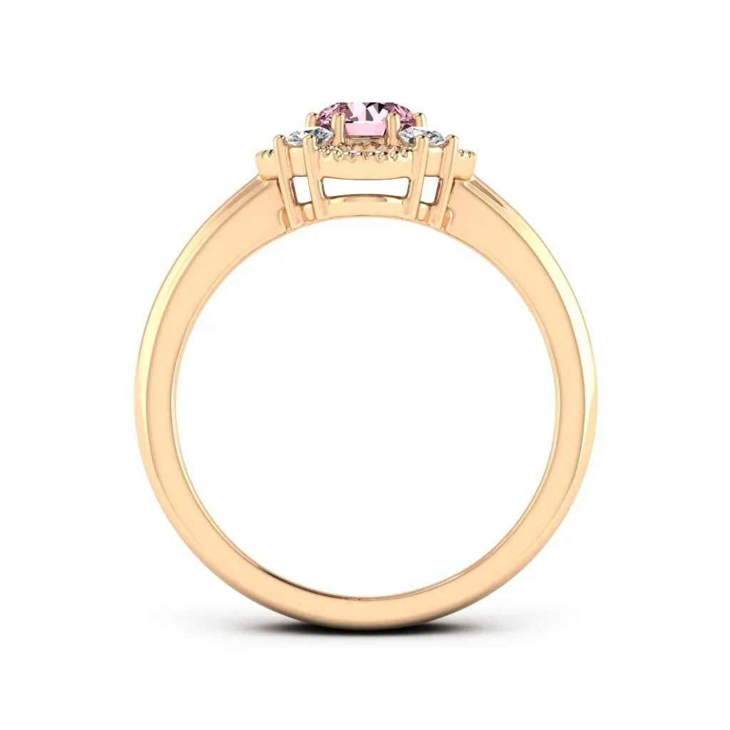 0.66 d.e.w cts Brittany Moissanite Ring