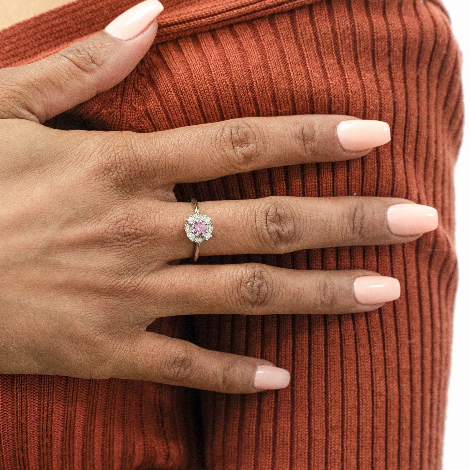 0.66 d.e.w cts Brittany Moissanite Ring