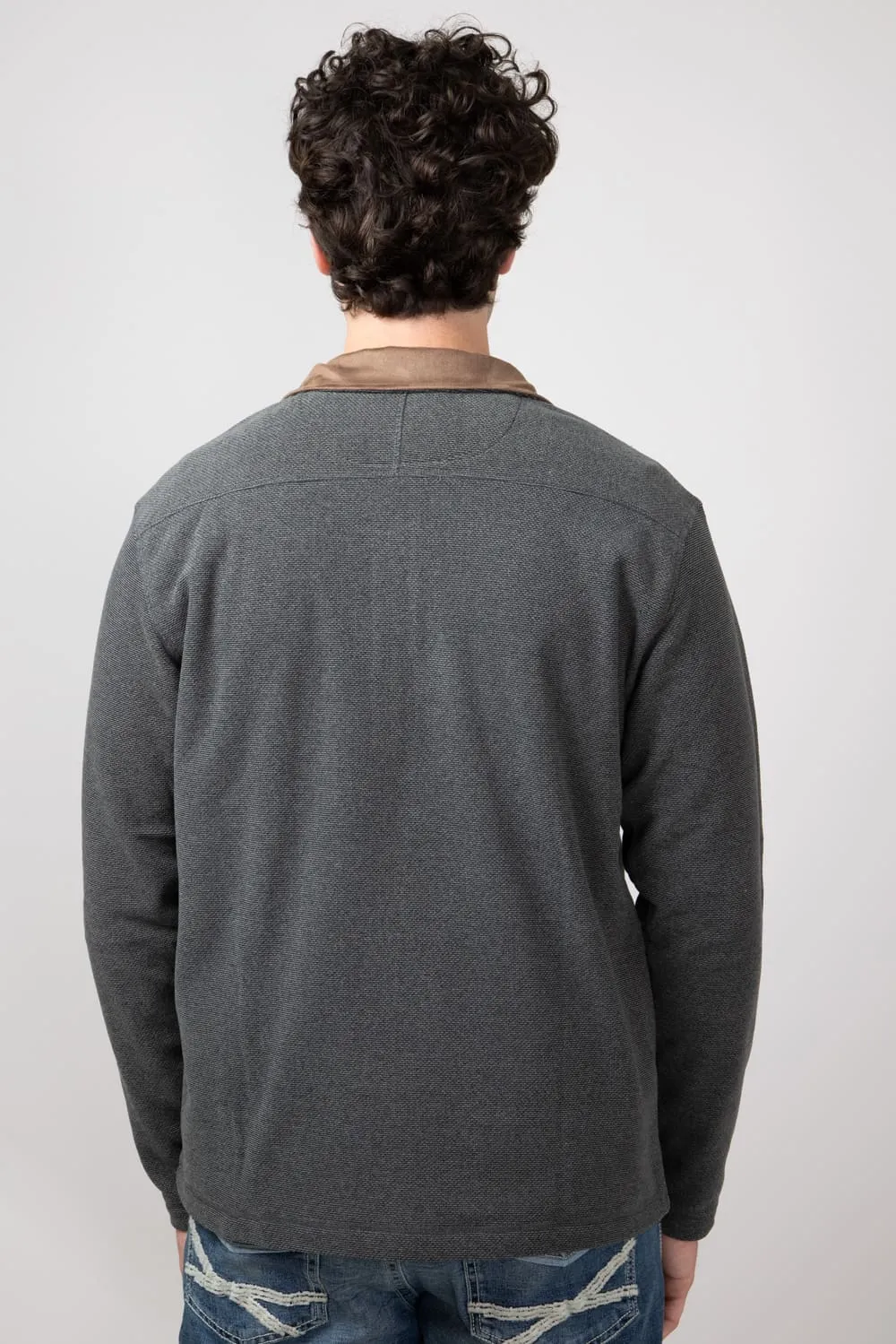 1897 Legends 1/4 Zip Sweater for Men in Grey | SMU-GREY