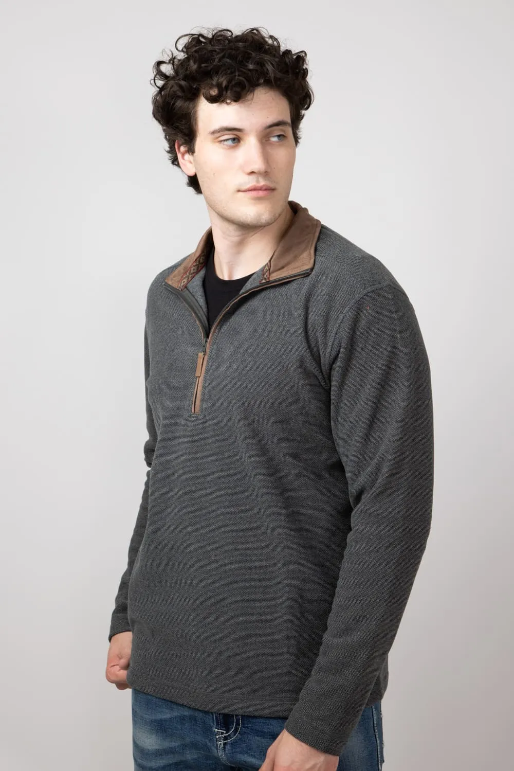 1897 Legends 1/4 Zip Sweater for Men in Grey | SMU-GREY