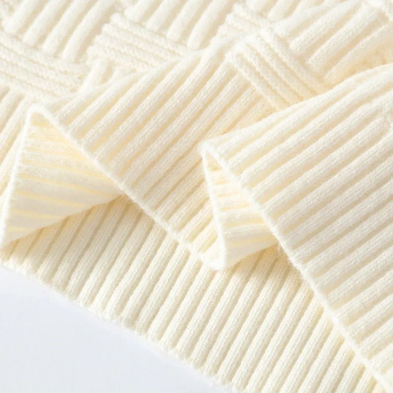 2024 New Autumn Winter High End Thick Warm Sweater Men Korean Fashion Mens Sweaters With Bear Long Sleeve O-Neck Male Pullovers