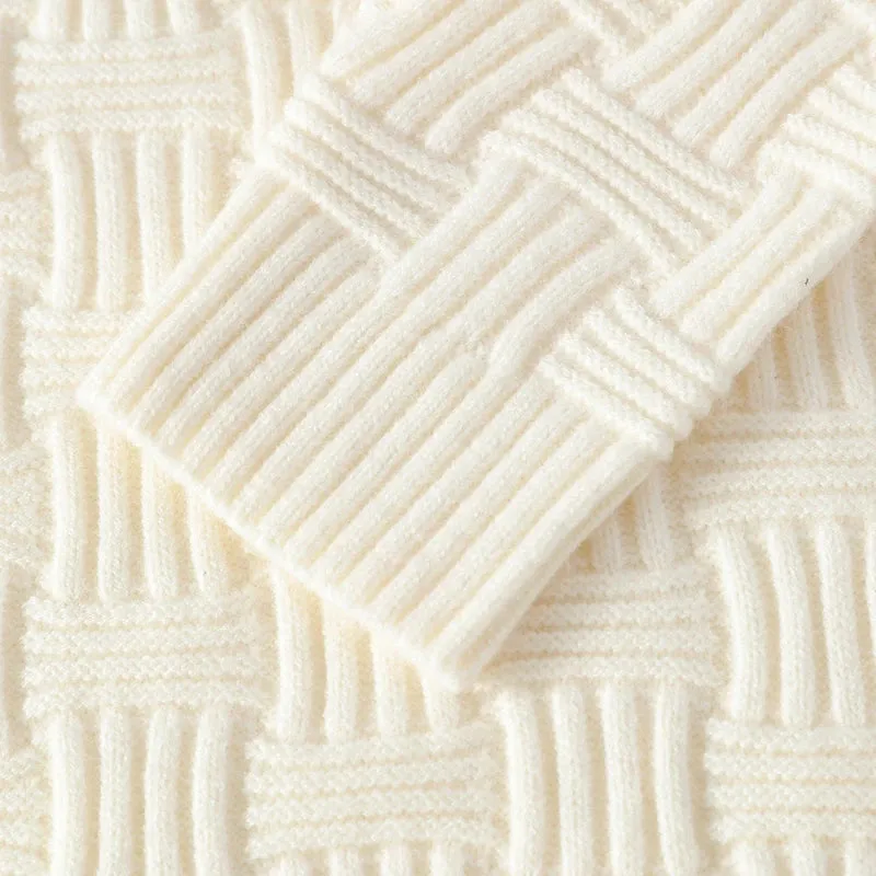 2024 New Autumn Winter High End Thick Warm Sweater Men Korean Fashion Mens Sweaters With Bear Long Sleeve O-Neck Male Pullovers