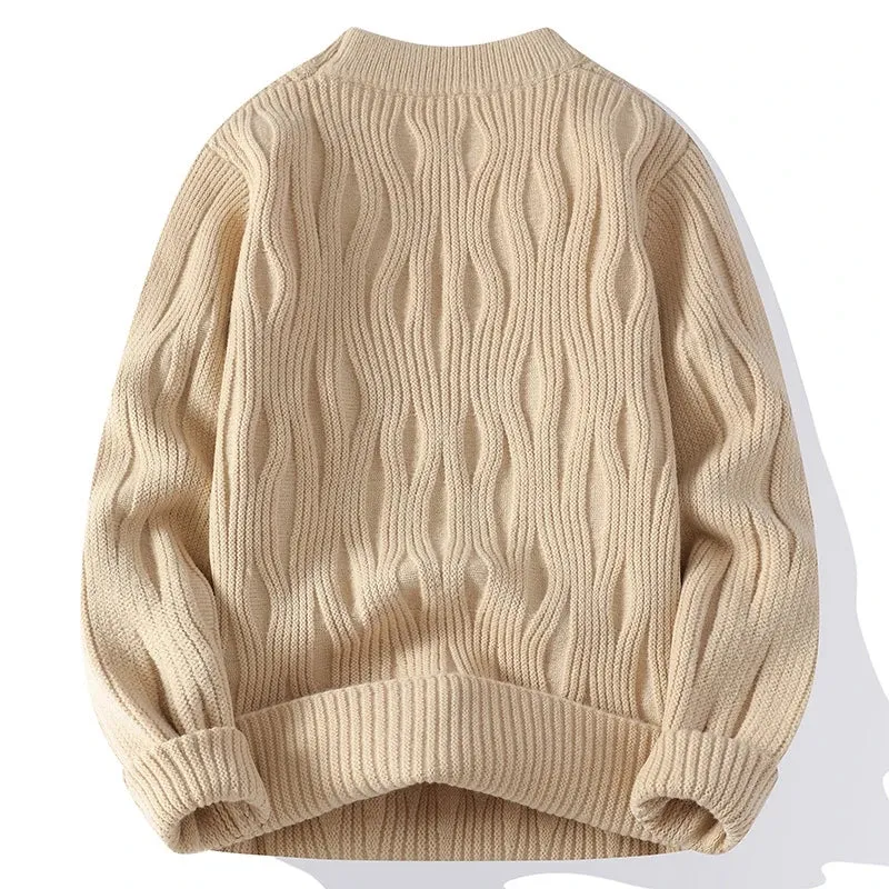 2024 New Autumn Winter High Quality Casual Knit Sweater Men Long Sleeve Slim Fit Mens Jumpers Thick Warm Male Pullover Sweaters