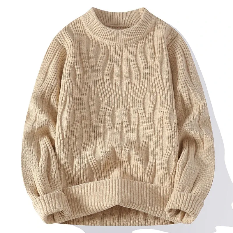 2024 New Autumn Winter High Quality Casual Knit Sweater Men Long Sleeve Slim Fit Mens Jumpers Thick Warm Male Pullover Sweaters