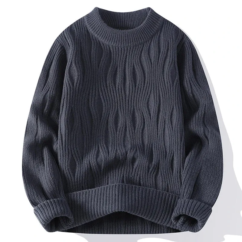2024 New Autumn Winter High Quality Casual Knit Sweater Men Long Sleeve Slim Fit Mens Jumpers Thick Warm Male Pullover Sweaters