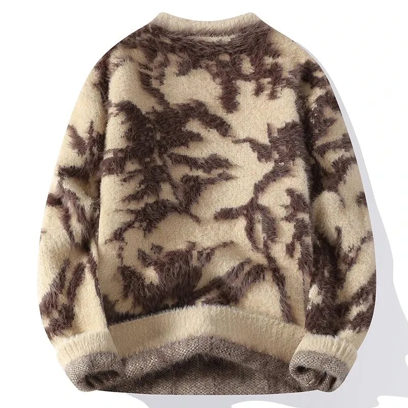 2024 New Fall Winter High End Luxury Mink Cashmere Sweater Men Fashion Design Mens Christmas Jumper Soft Warm Pull Homme