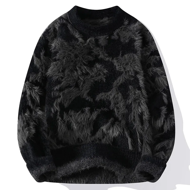 2024 New Fall Winter High End Luxury Mink Cashmere Sweater Men Fashion Design Mens Christmas Jumper Soft Warm Pull Homme