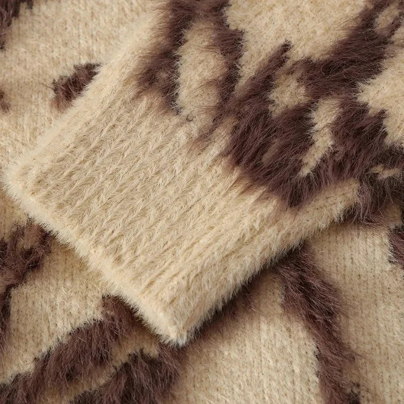 2024 New Fall Winter High End Luxury Mink Cashmere Sweater Men Fashion Design Mens Christmas Jumper Soft Warm Pull Homme
