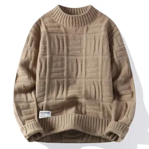2024 New Fall Winter High End Thick Warm Sweater Men Clothing Casual Turtleneck Mens Pullover Sweaters Soft Cashmere Pull Homme