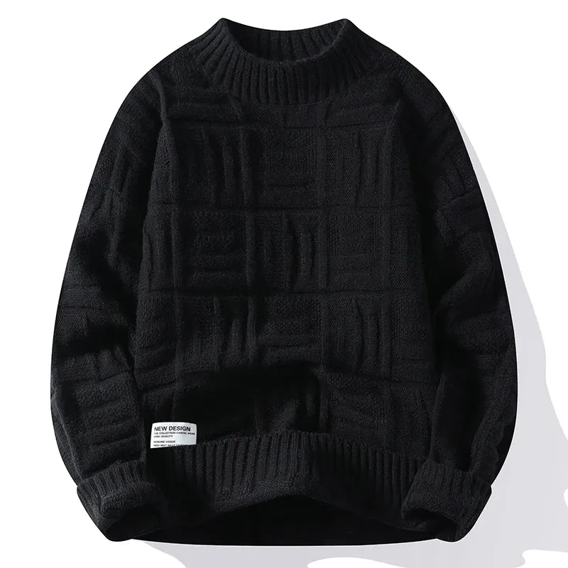 2024 New Fall Winter High End Thick Warm Sweater Men Clothing Casual Turtleneck Mens Pullover Sweaters Soft Cashmere Pull Homme