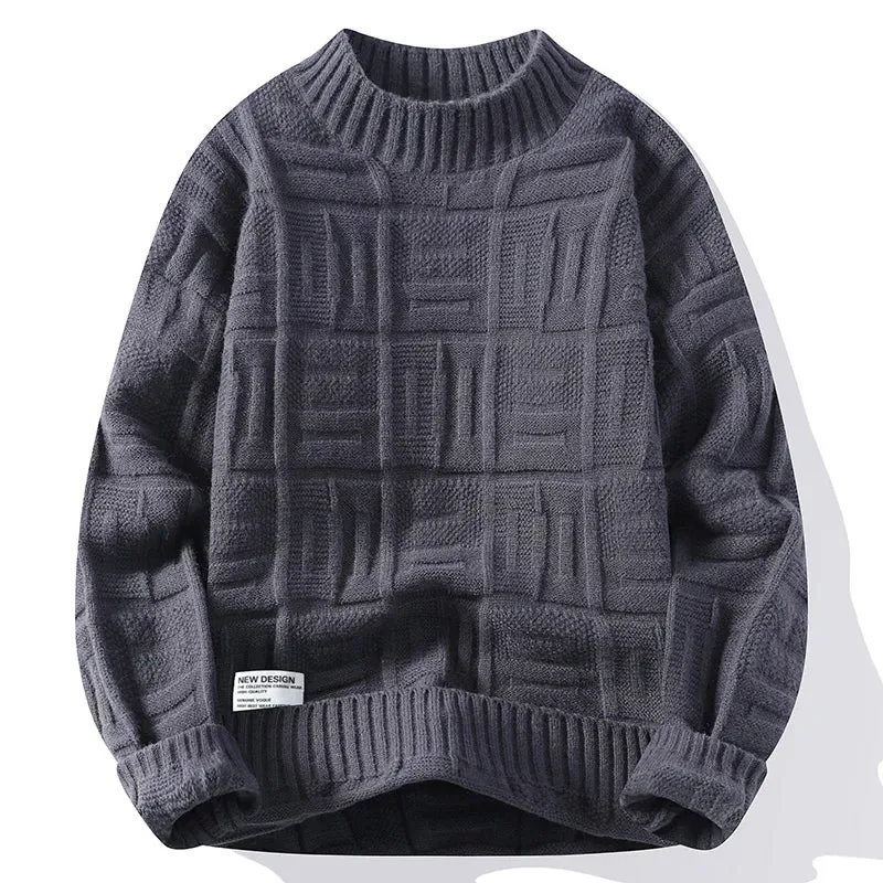 2024 New Fall Winter High End Thick Warm Sweater Men Clothing Casual Turtleneck Mens Pullover Sweaters Soft Cashmere Pull Homme