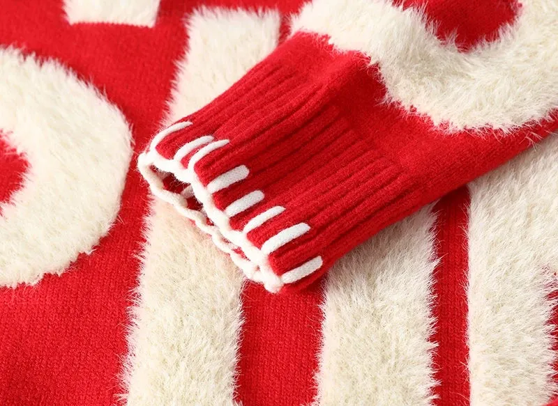 2024 New Fall Winter Plush Letter Printed Sweater Men High End Thick Warm Turtleneck Wool Sweaters Korean Harajuku Mens Pullover