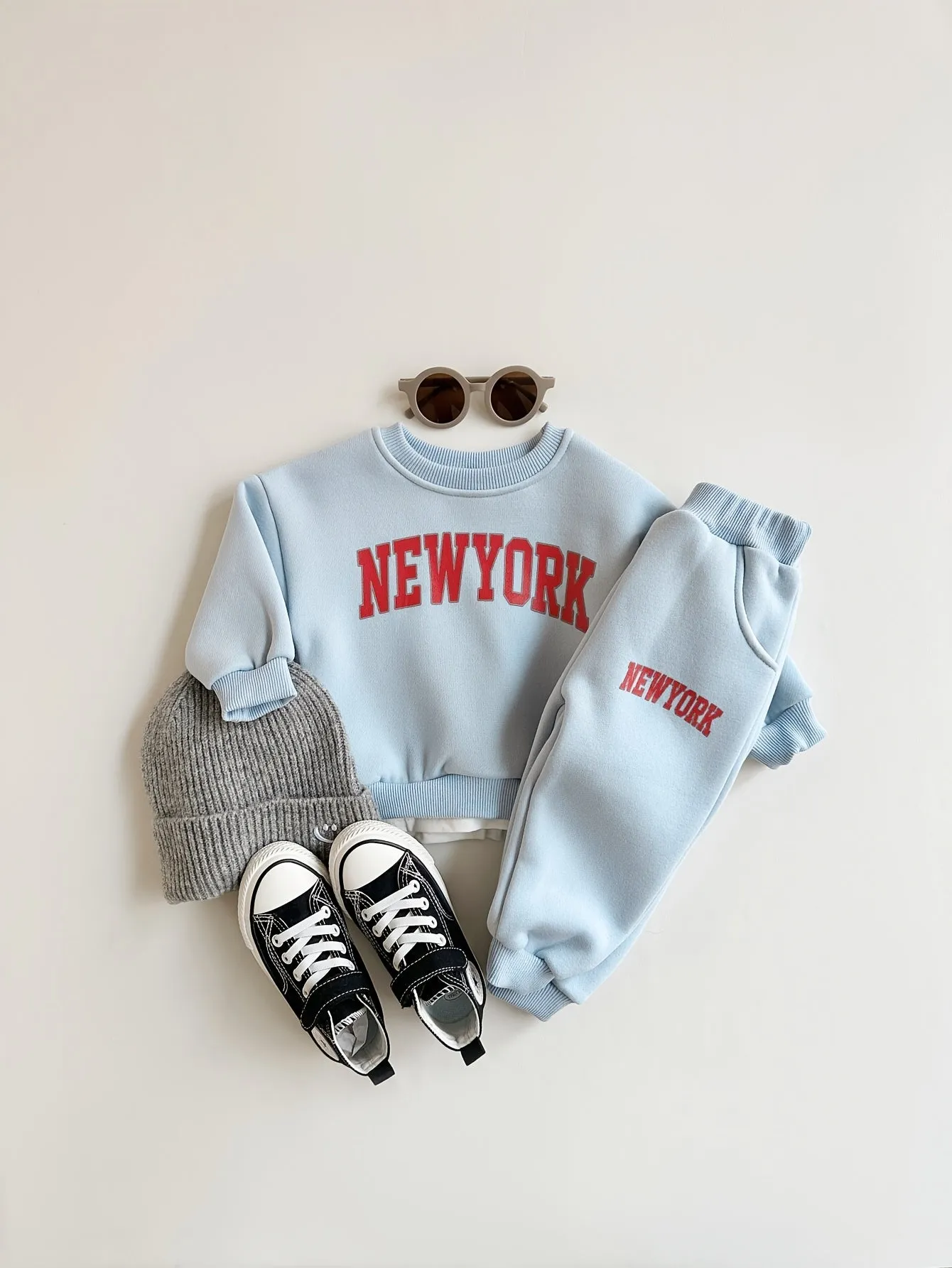 2pcs/Set Baby Boy Clothing Soft And Comfortable Faux Two-Piece Letter Print Outdoor Casual Outfit   Long Pants for Autumn And Winter with Fleece Lining, for Outdoor