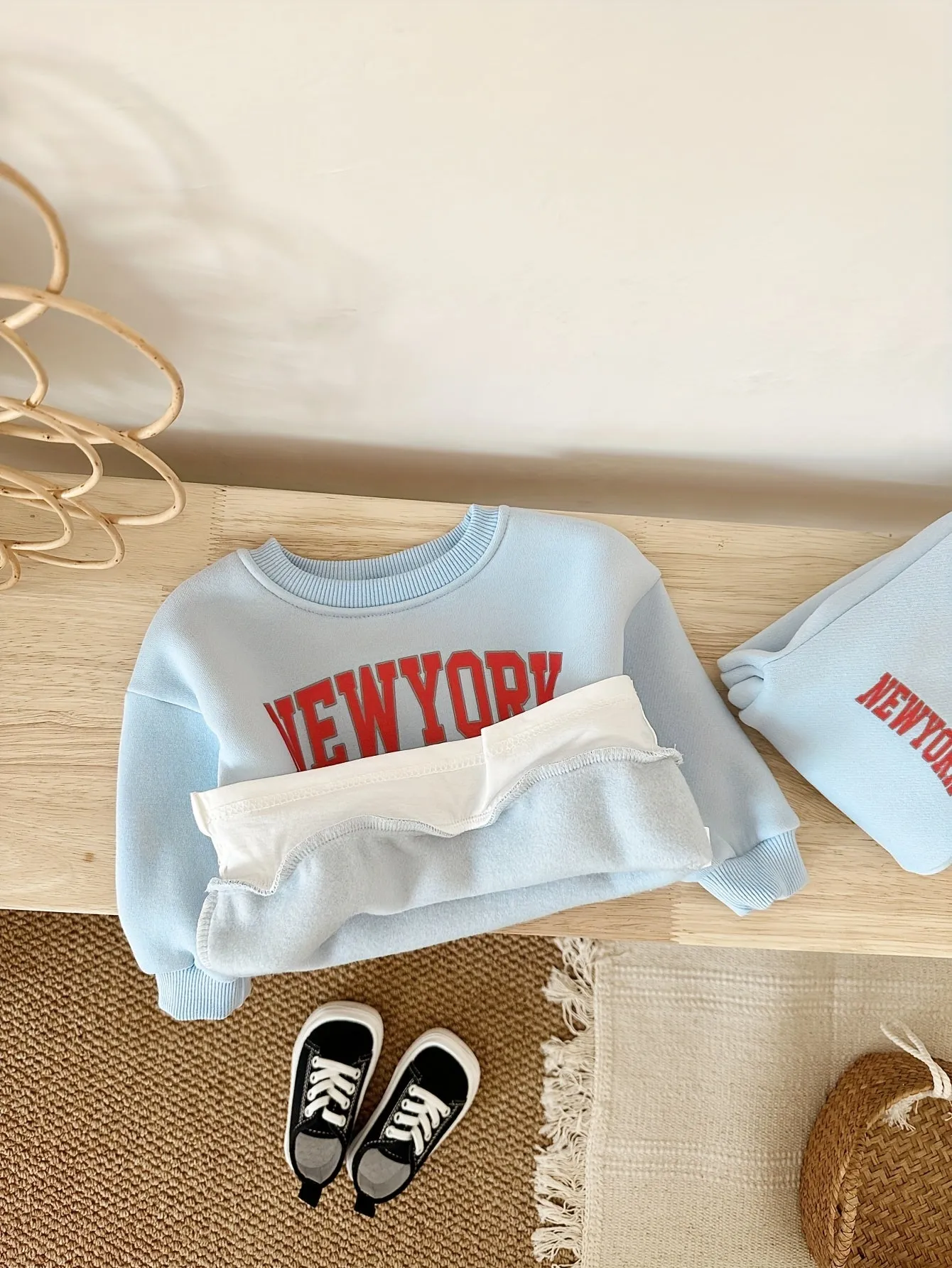 2pcs/Set Baby Boy Clothing Soft And Comfortable Faux Two-Piece Letter Print Outdoor Casual Outfit   Long Pants for Autumn And Winter with Fleece Lining, for Outdoor