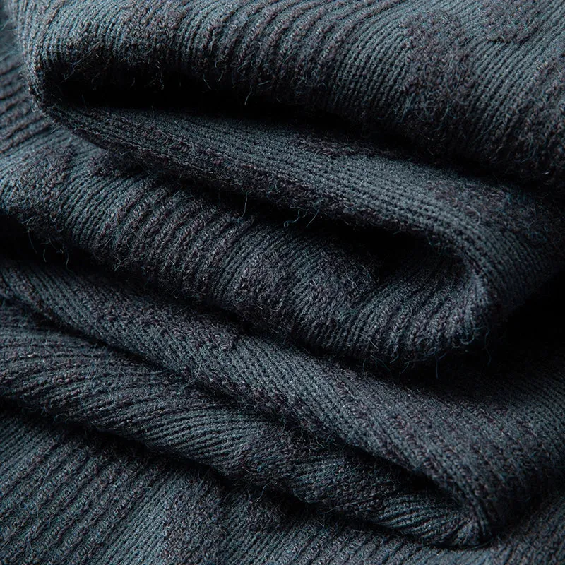 8XL 7XL 6XL 2024 New Fall Casual Turtleneck Wool Sweater Men Short Sleeve Mens Pullover Sweaters High End Luxury Brand Clothing