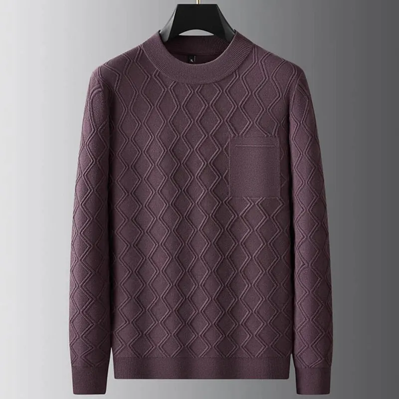8XL 7XL 6XL 2024 New Fall Winter Fashion Style Sweater Men Soft Warm Mens Pullover Sweaters High End Luxury Wool Pull Homme