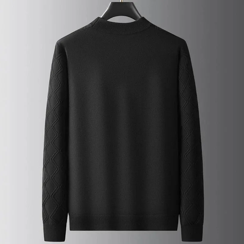 8XL 7XL 6XL 2024 New Fall Winter Fashion Style Sweater Men Soft Warm Mens Pullover Sweaters High End Luxury Wool Pull Homme