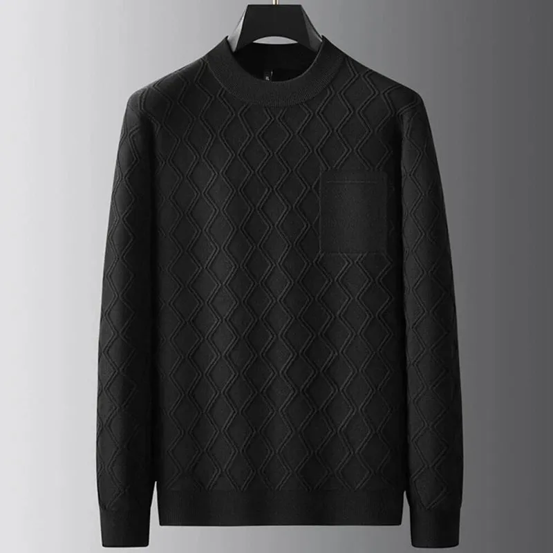 8XL 7XL 6XL 2024 New Fall Winter Fashion Style Sweater Men Soft Warm Mens Pullover Sweaters High End Luxury Wool Pull Homme