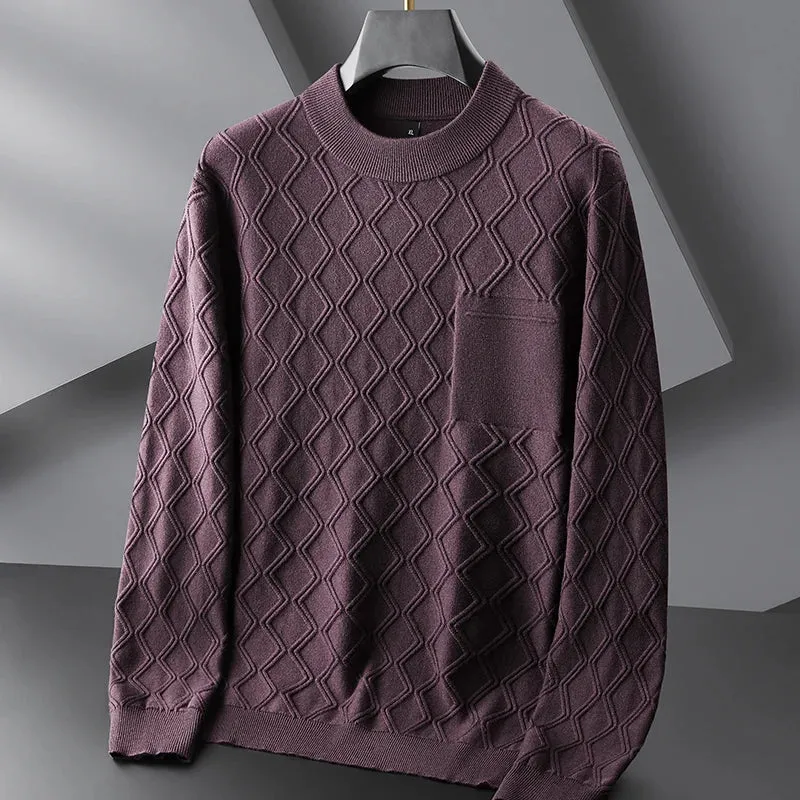 8XL 7XL 6XL 2024 New Fall Winter Fashion Style Sweater Men Soft Warm Mens Pullover Sweaters High End Luxury Wool Pull Homme
