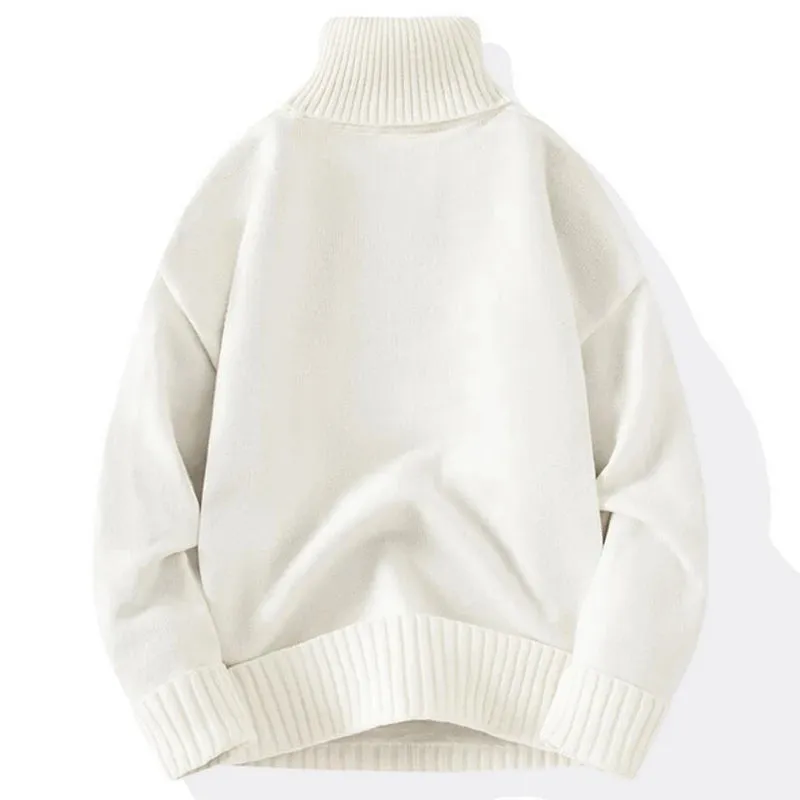 8XL 7XL 6XL 2024 New Fall Winter High End Cashmere Sweater Men Fashion Bear Printed Mens Christmas Sweaters Turtleneck Pullovers