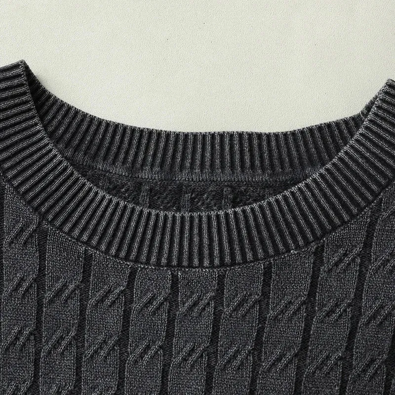 8XL 7XL 6XL 2024 New Fall Winter High End Luxury 100% Cotton Sweater Men Soft Warm Mens Pullover Sweaters Casual Male Jumpers