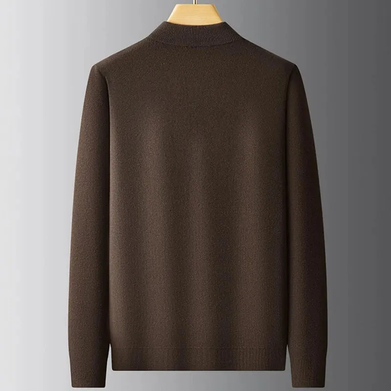 8XL 7XL 6XL 2024 New Fall Winter High End Luxury Sweater Men Long Sleeve Thick Warm Mens Sweaters Fashion Male Christmas Jumper