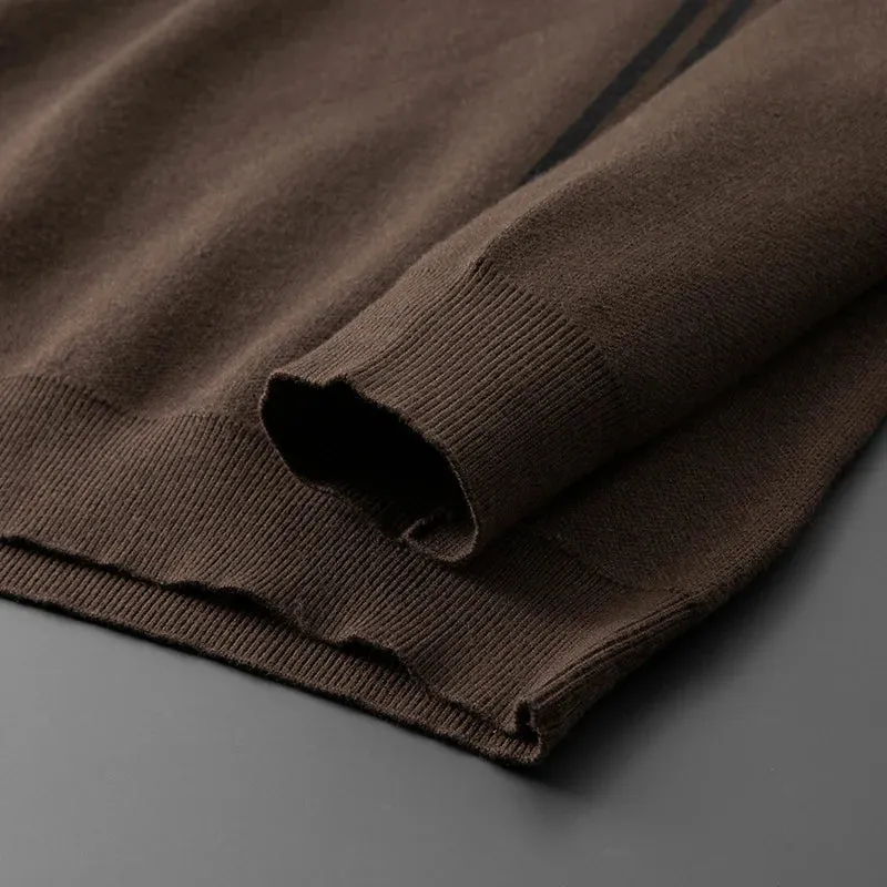8XL 7XL 6XL 2024 New Fall Winter High End Luxury Sweater Men Long Sleeve Thick Warm Mens Sweaters Fashion Male Christmas Jumper