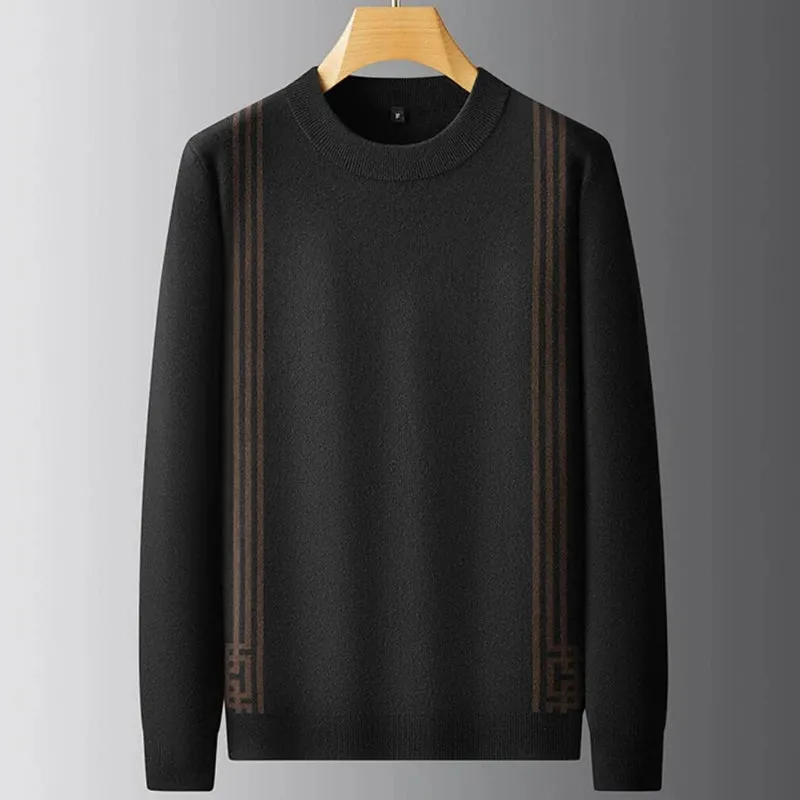 8XL 7XL 6XL 2024 New Fall Winter High End Luxury Sweater Men Long Sleeve Thick Warm Mens Sweaters Fashion Male Christmas Jumper