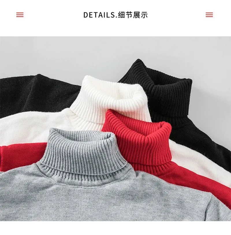 8XL 7XL 6XL 2024 New Fall Winter Top Grade Cashmere Turtleneck Sweater Men Hip Hop Puppy Print Christmas Jumper Fashion Pullover