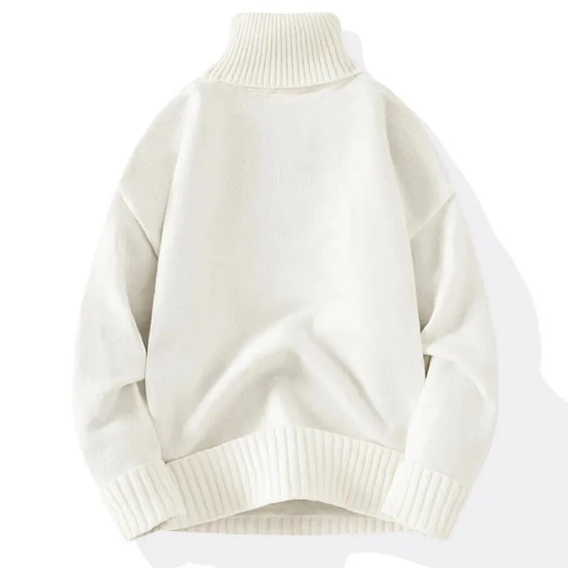 8XL 7XL 6XL 2024 New Fall Winter Top Grade Cashmere Turtleneck Sweater Men Hip Hop Puppy Print Christmas Jumper Fashion Pullover