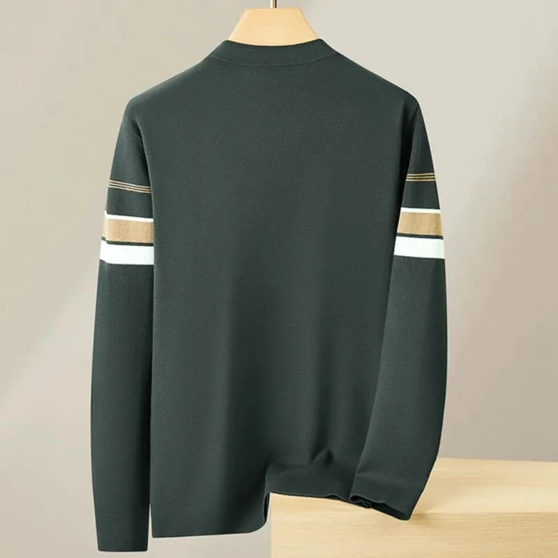 8XL 7XL 6XL 2024 New Fall Winter Top Grade Luxury Wool Sweater Men Fashion Striped Mens Christmas Jumper Casual Loose Pullovers