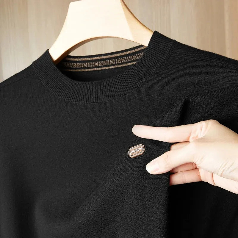 8XL 7XL 6XL Pull Homme 2024 New Autumn Winter Top Grade Luxury Wool Sweater Men Clothing Business Casual Mens Soft Pullovers