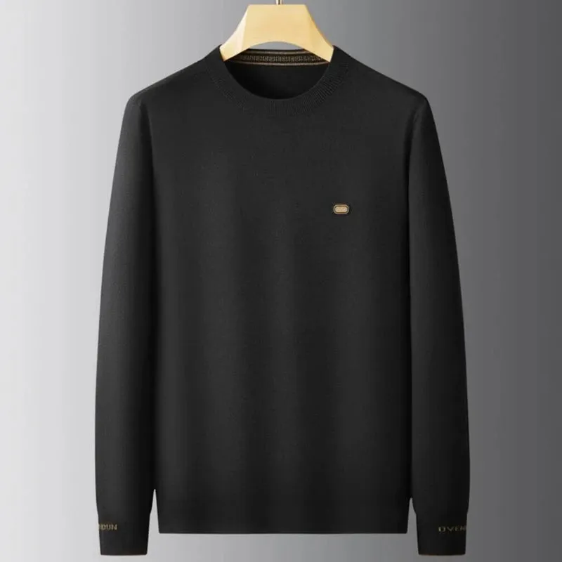 8XL 7XL 6XL Pull Homme 2024 New Autumn Winter Top Grade Luxury Wool Sweater Men Clothing Business Casual Mens Soft Pullovers