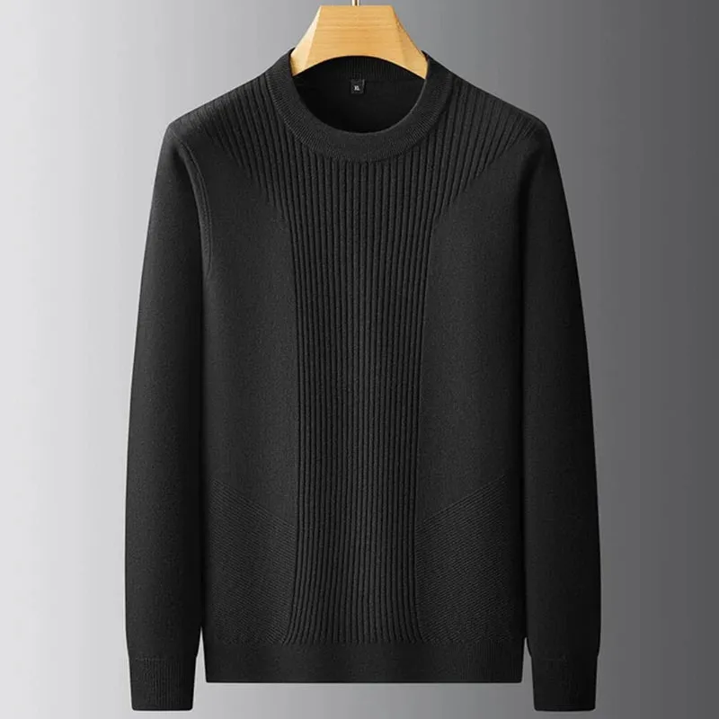 8XL 7XL 6XL Pull Homme 2024 New Fall Winter Top Grade Luxury Wool Sweater Men Soft Warm Mens Jumper Casual Loose Male Sweaters